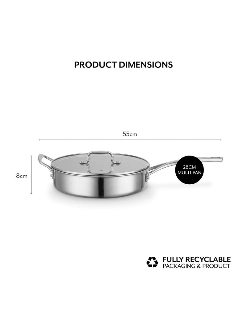 Sur La Table stainless steel TriPly multi-pan with lid 28cm (British brand)