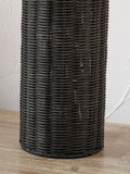 Table lamp dark brown rattan bottle 62cm (British brand)