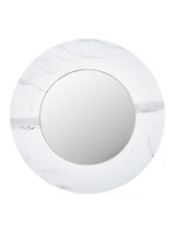 Next Pacific White Marble Veneer Round Mirror - 80cm- Buy online at McGrocer