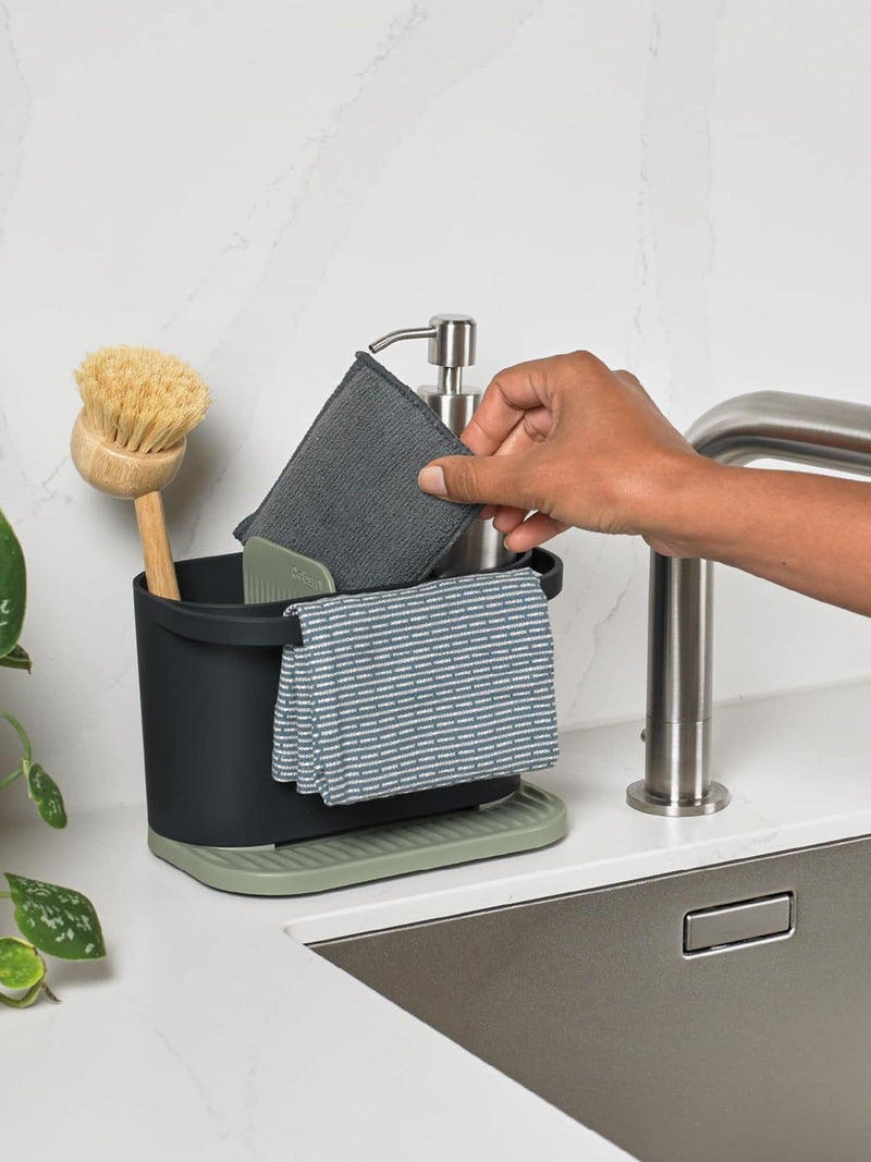 ReBorn sage green washing up bowl and sink tidy bundle, imported from the UK