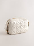 Bone quilted camera bag with adjustable strap (British brand)