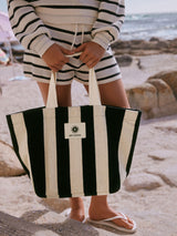 Next self. Black/White Towelling Shoulder Tote Bag- Buy online at McGrocer