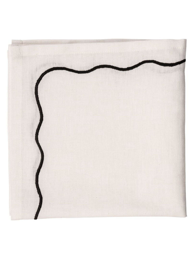 Style Sisters cream embroidered napkins set of 4 (British brand)