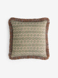 Orange reversible floral cushion 50cm - British product