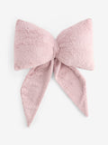 Just Pink 3D faux fur bow cushion 30x40cm (British brand)