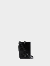 Next Osprey London Black The Electra Italian Leather Phone Bag- Buy online at McGrocer