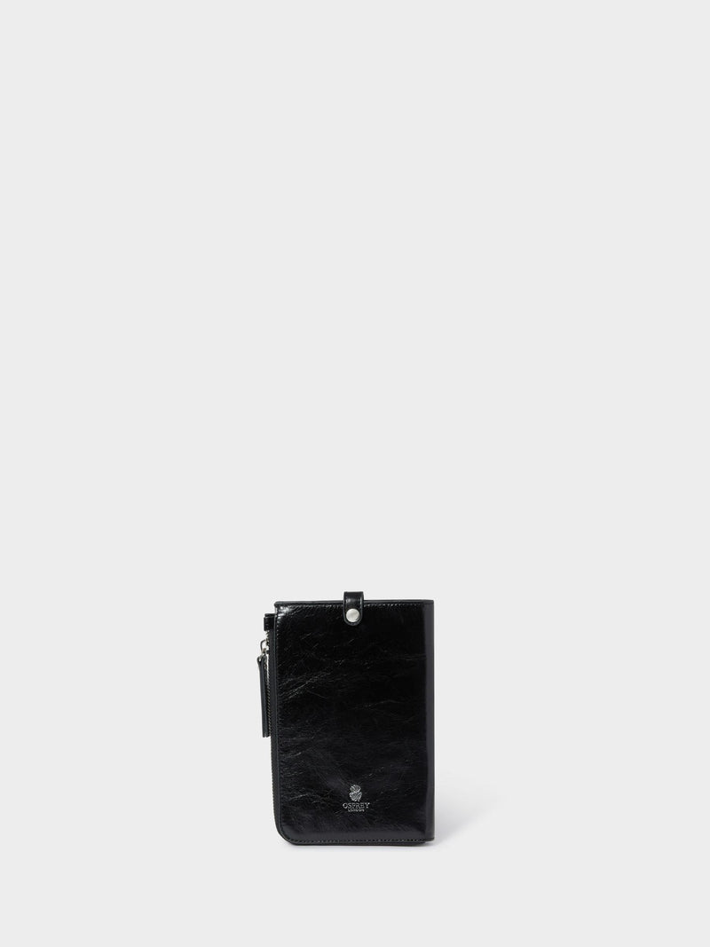 Osprey London Electra Italian leather phone bag, imported from the UK