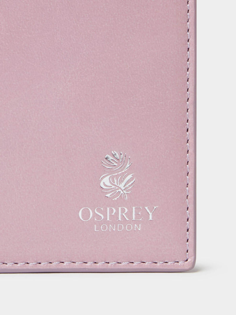 Osprey London purple leather Wentworth passport cover, imported from the UK