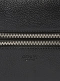 Osprey London black leather washbag small double zip (British brand)