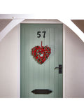 Premier Decorations berry and leaf heart wreath 30cm, imported from the UK