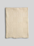 JoJo Maman Bébé cream patchwork knitted blanket 90x70cm, UK version