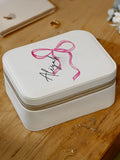 PMC personalised bow travel jewellery box 18cm - British product