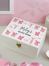 Next PMC Personalised Bow Storage Box 22x16x11cm- Buy online at McGrocer