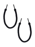 Laura Ashley curtain tiebacks charcoal chenille rope set of 2 - British product