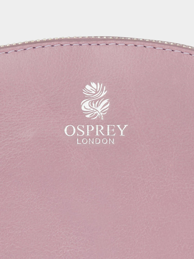 Osprey London Wentworth purple leather make up bag, UK version