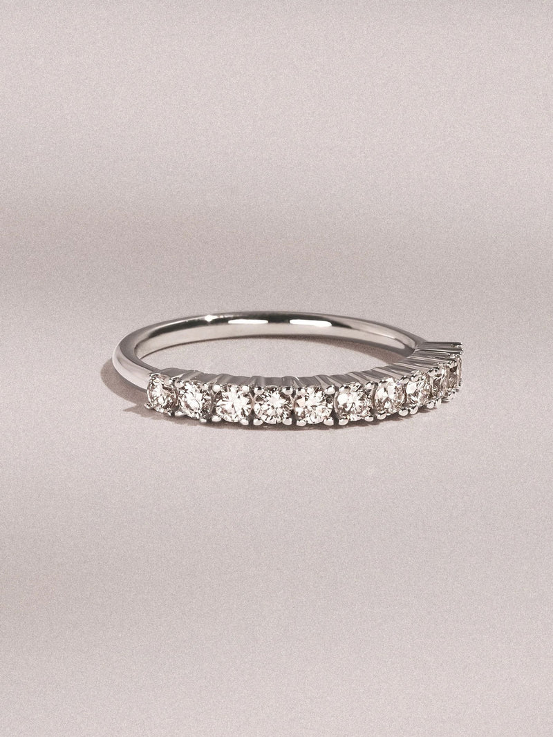 White Twilight 0.50ct lab diamond ring 9K white gold (British brand)