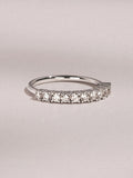 The Diamond Store White Twilight 0.50ct Round Cut Lab Diamond Half Eternity Ring in 9K White Gold
