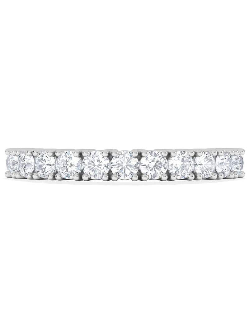 The Diamond Store White Twilight 0.50ct Round Cut Lab Diamond Half Eternity Ring in 9K White Gold