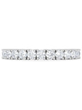 The Diamond Store White Twilight 0.50ct Round Cut Lab Diamond Half Eternity Ring in 9K White Gold