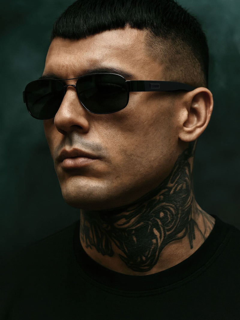 STORM black D shape sunglasses, imported from the UK