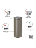 Brabantia Platinum Touch Bin 30L - British product