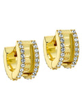 Ted Baker Gold Tone Rosie: Crystal Roll Huggie Earrings
