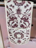 Avalon Home Burgundy Stag & Wreath oven gloves - British product