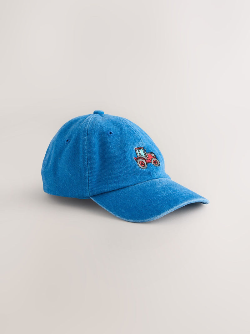 Blue Tractor washed denim cap for children - British product