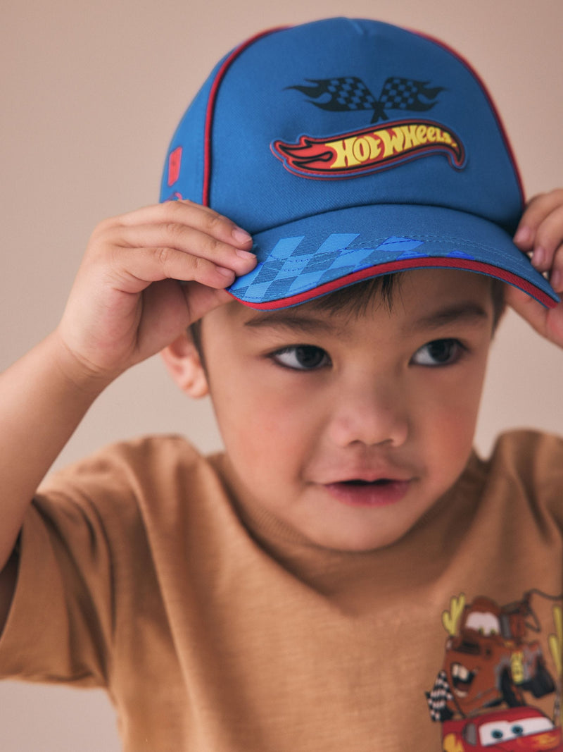 Hot Wheels baseball cap blue and red for kids 1-10 years (British brand)