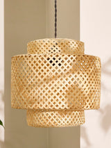 Next Dibor Natural Bamboo Wood Easy Fit Ceiling Shade 30x30cm- Buy online at McGrocer