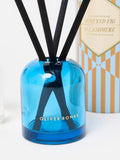 Oliver Bonas Blue Raya Honeyed Fig reed diffuser, imported from the UK