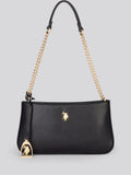 U.S. Polo Assn. black Jones S. hobo bag with chain, imported from the UK