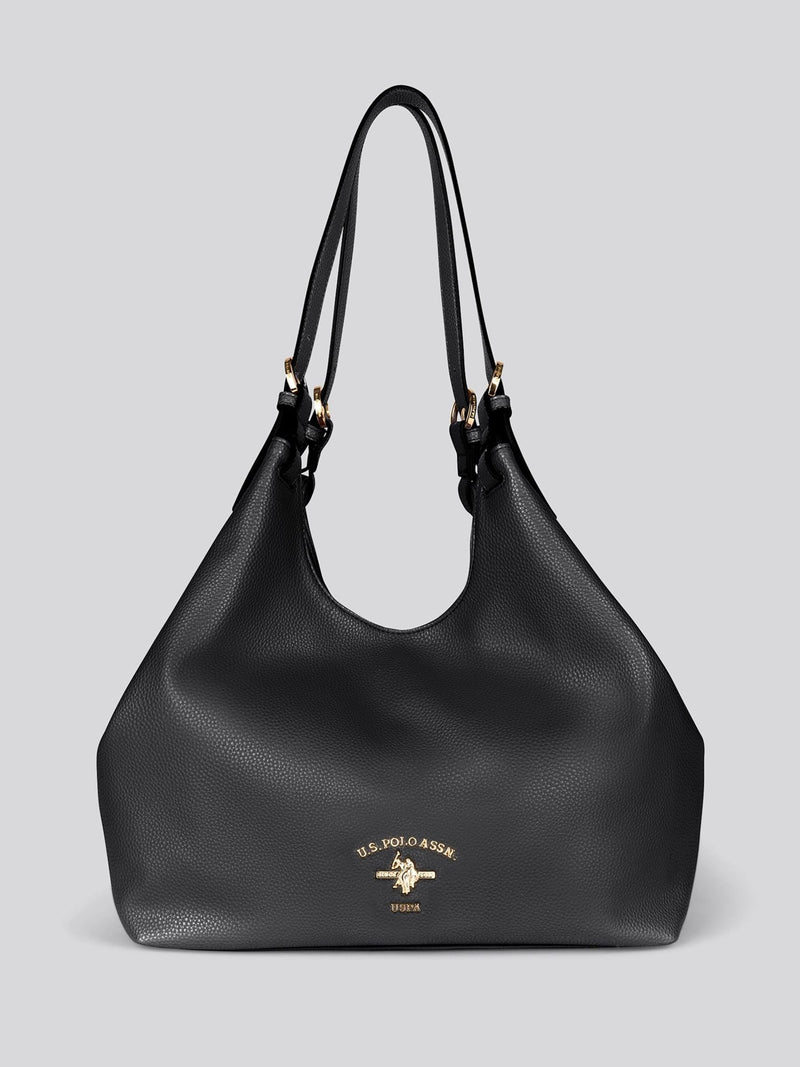 U.S. Polo Assn. Stanford black PU handle bag (British brand)