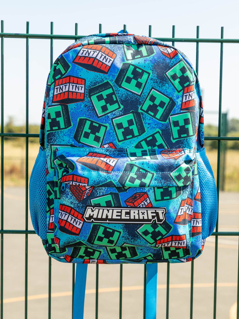 Vanilla Underground Minecraft Creeper & TNT backpack, imported from the UK