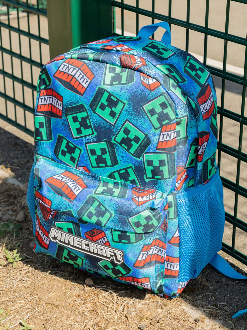 Vanilla Underground Minecraft Creeper & TNT backpack, imported from the UK