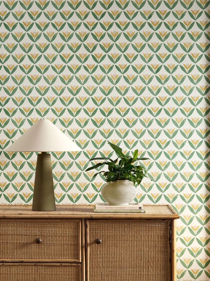 Scion Tulip Trellis wallpaper 10m, imported from the UK
