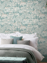 Next Graham & Brown Duck Egg Idyll Tree 10m Wallpaper- Buy online at McGrocer