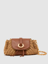 Next Reiss Natural Lori Raffia-Effect and Leather Shoulder Bag- Buy online at McGrocer