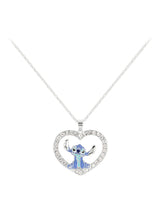 Next Peers Hardy Silver Tone Stitch Crystal Heart Pendant Necklace- Buy online at McGrocer