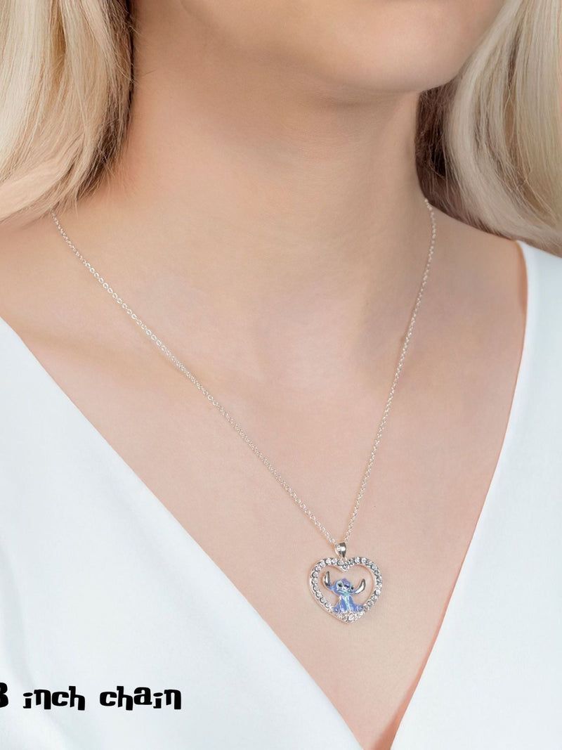 Peers Hardy silver tone Stitch heart necklace, UK version