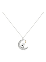 Next Peers Hardy Snoopy Stone Set Moon Silver Tone Necklace- Buy online at McGrocer