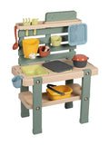 Smoby Green Life mud kitchen with 11 accessories, outdoor toy (British brand)