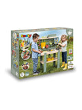 Smoby Green Life mud kitchen with 11 accessories, outdoor toy (British brand)