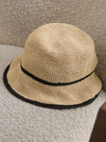 Reiss bucket hat straw-effect tipped 3-6 yrs - British product