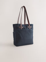 Next Navy Blue Waxed Canvas Utility Tote Bag- Buy online at McGrocer