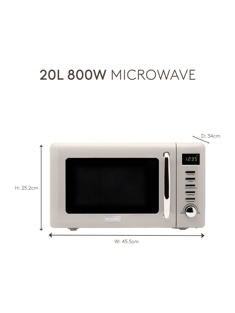 Haden putty coloured microwave oven 20L 800W - British product