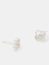 Next Accessorize Sterling Silver Mother of Pearl Clover Stud Earrings- Buy online at McGrocer