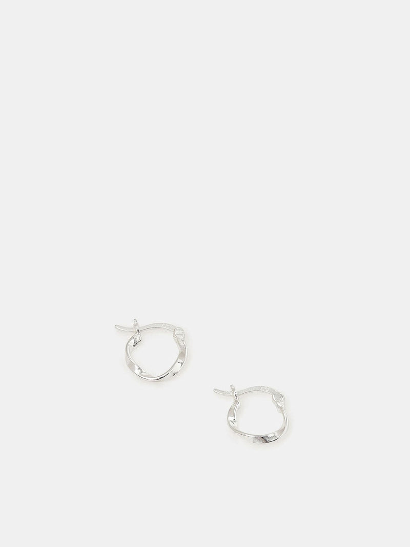 Accessorize sterling silver twist hoop earrings - British product