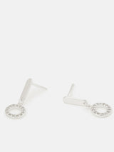 Next Accessorize Silver Tone Sterling Diamanté Circle Drop Earrings- Buy online at McGrocer