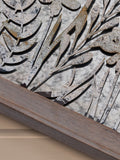 Voyage Maison square antique mirror with wildflower design, imported from the UK